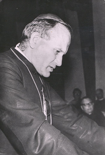 Karol Wojtyła 1965 - wykłady dla duchowieństwa. Źródło: Biblioteka Uniwersytecka KUL